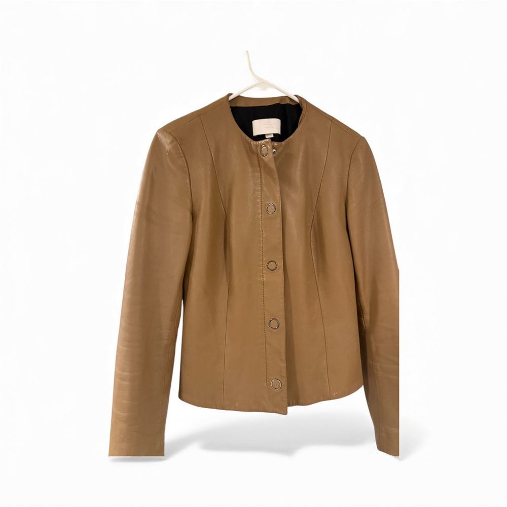 Hugo Boss Tan Leather Women's Jacket